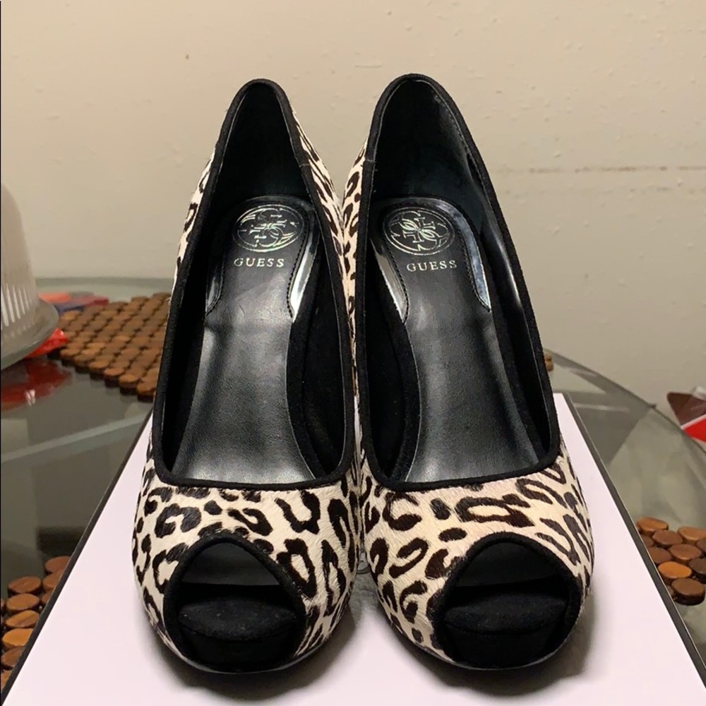 White Multi Pony Honorayly Pumps
